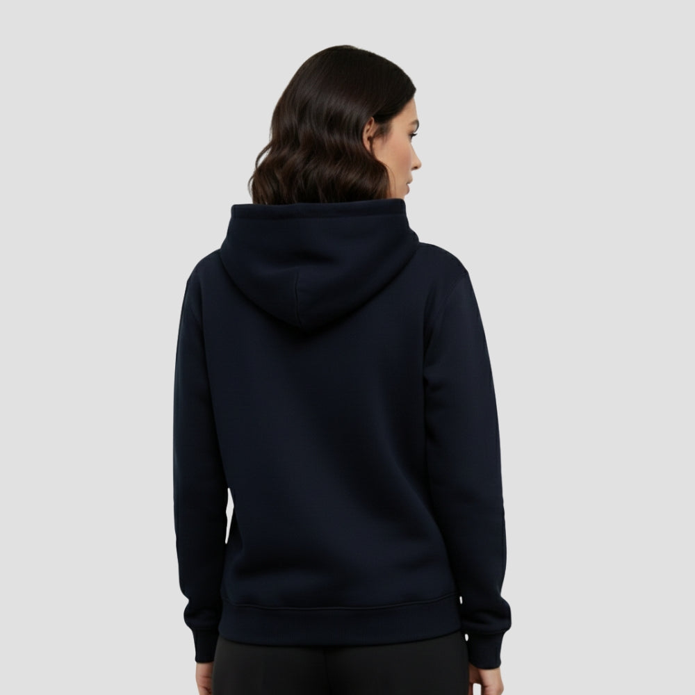 Premium Heavyweight Unisex Hoodie | Navy Blue Brushed Cotton Blend | 300 gsm