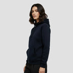 Premium Heavyweight Unisex Hoodie | Navy Blue Brushed Cotton Blend | 300 gsm