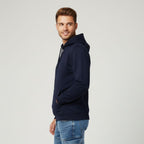 Premium Heavyweight Men's Hoodie | Navy Blue Brushed Cotton Blend | 300 gsm