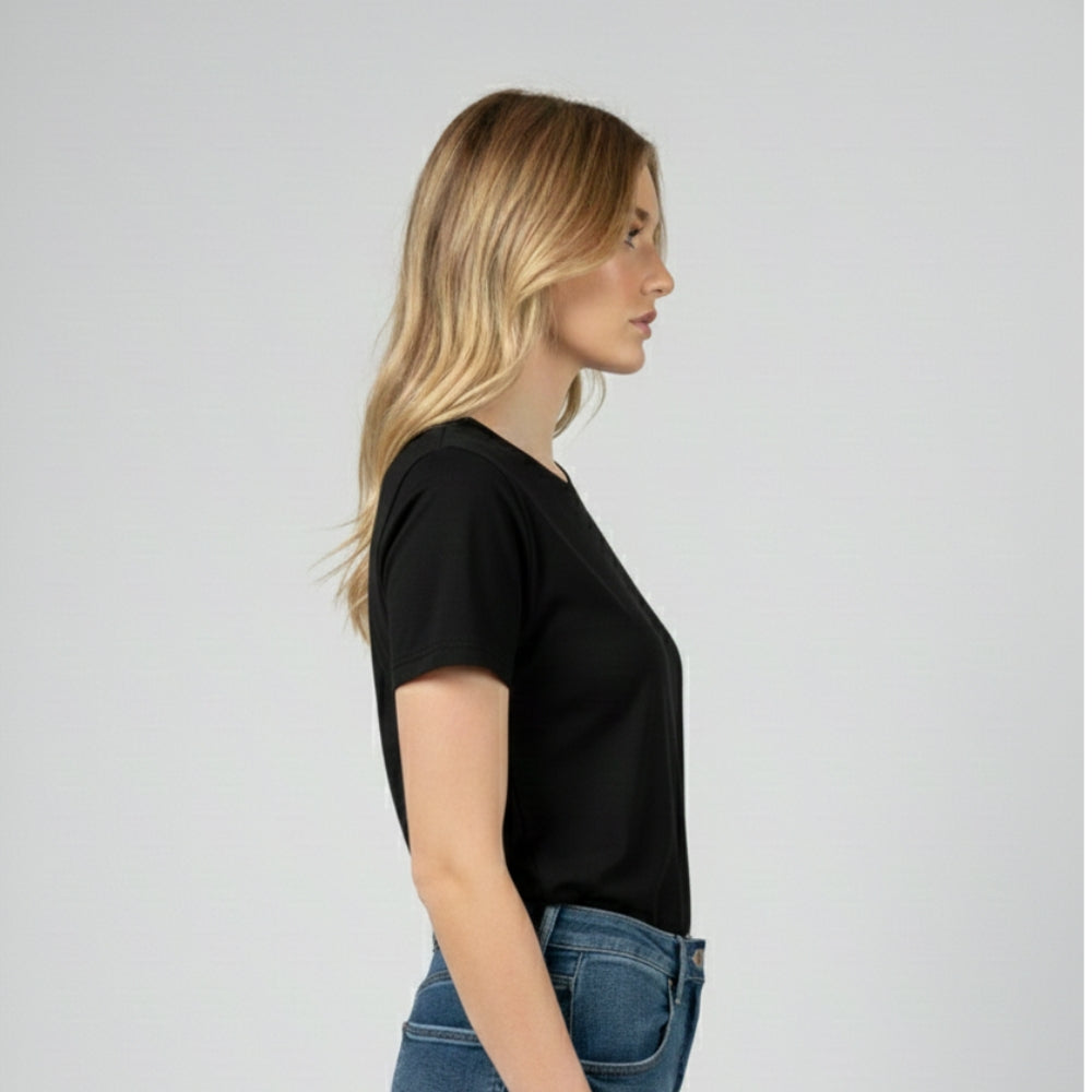 Essential Black Tee | Premium 200gsm | Cotton-Elastane
