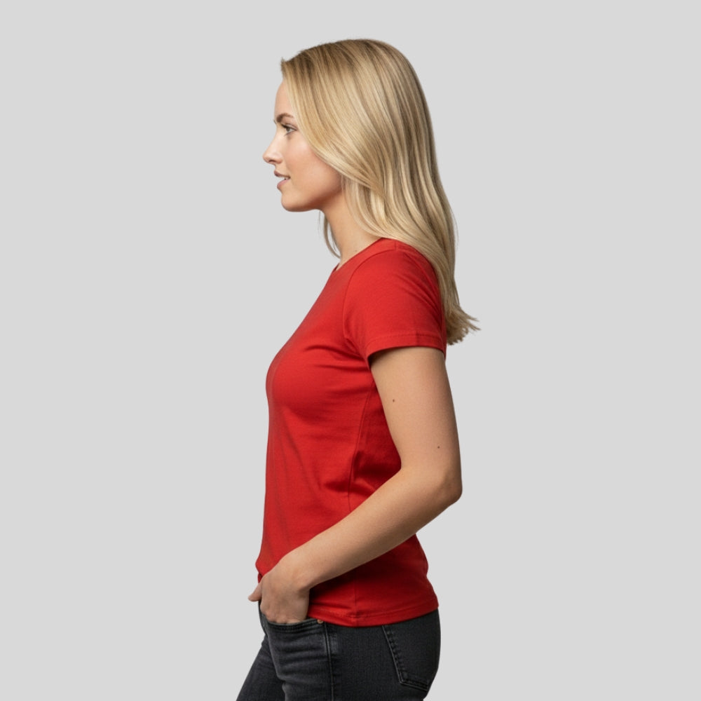Essential Red Tee | Premium 200gsm | Cotton-Elastane