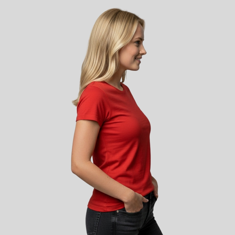 Essential Red Tee | Premium 200gsm | Cotton-Elastane