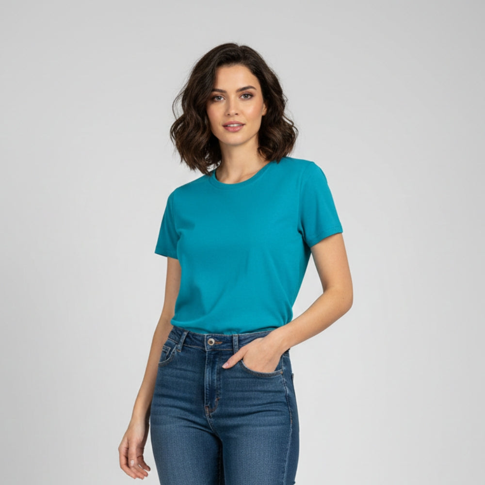 Turquoise Tee | Premium 200gsm | Cotton-Elastane