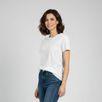 Essential White Fitted T-Shirt | Premium 200 gsm | Cotton-Elastane