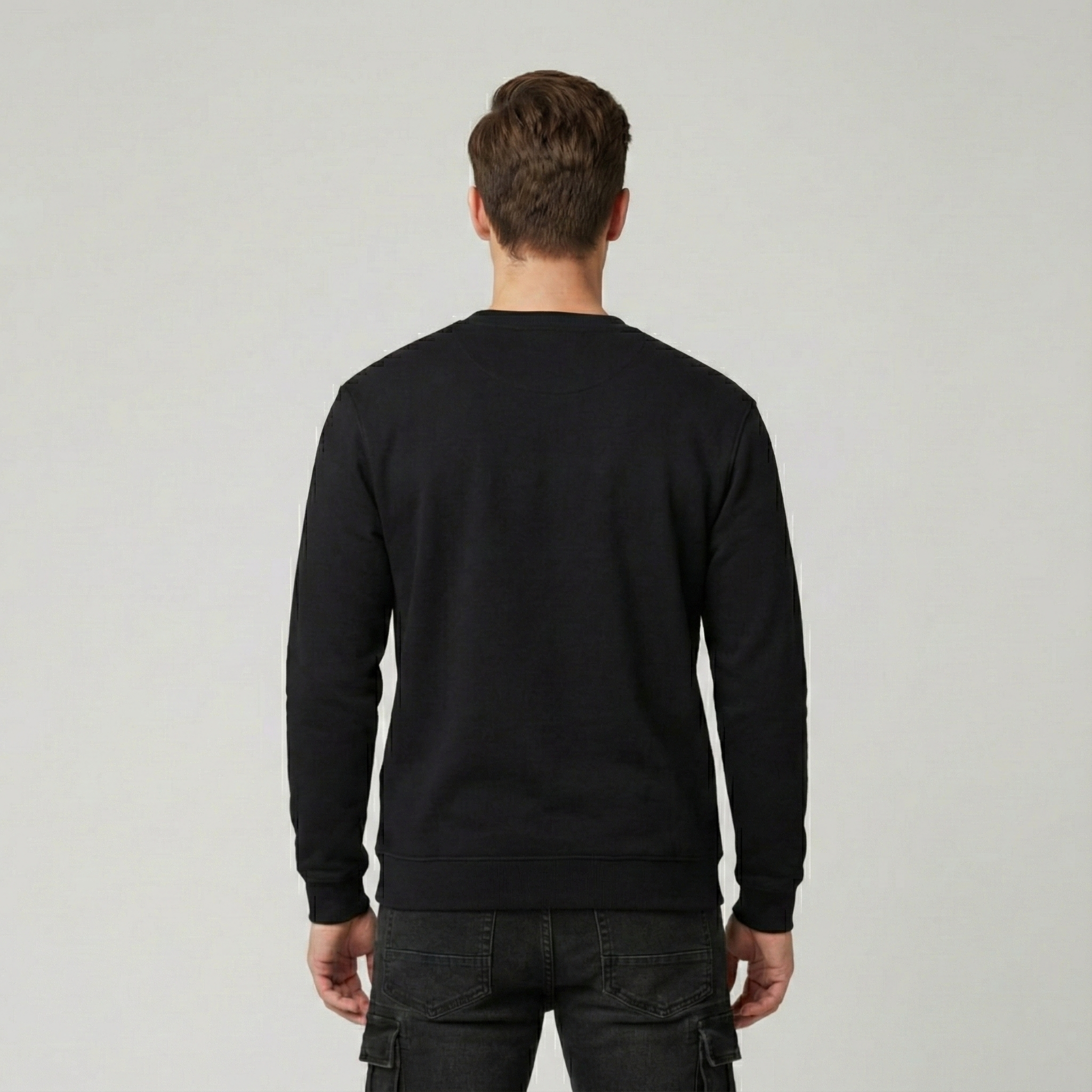 Vigo Black Crewneck Sweatshirt | Premium 300gsm Fleece