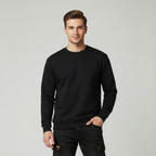 Vigo Black Crewneck Sweatshirt | Premium 300gsm Fleece