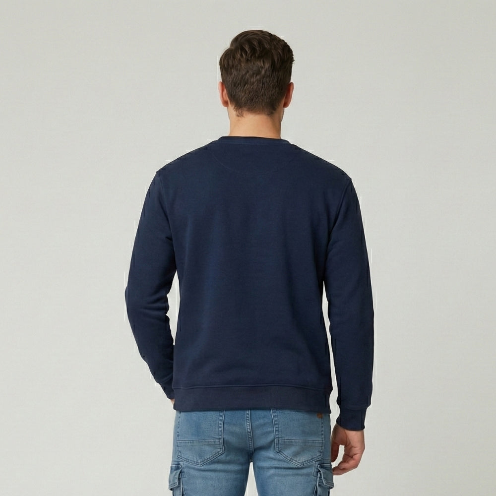 Vigo Navy Unisex Crewneck Sweatshirt | Heavyweight 300gsm Brushed Fleece