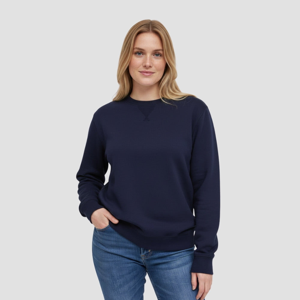 Essential Navy Crewneck Vigo Sweatshirt - Unisex Brushed Fleece