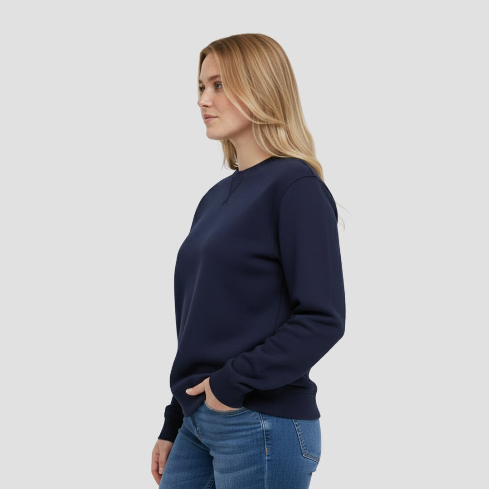 Essential Navy Crewneck Vigo Sweatshirt - Unisex Brushed Fleece