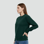 Essential Green Crewneck Vigo Sweatshirt - Unisex Brushed Fleece