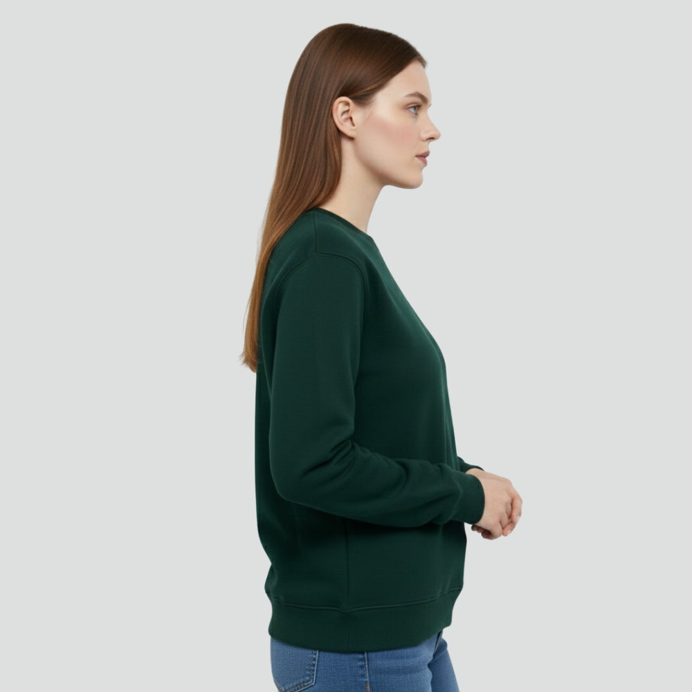 Essential Green Crewneck Vigo Sweatshirt - Unisex Brushed Fleece