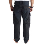 Cargo-Jeans – Schwarz – Stretch-Denim. ZCD-01BLK