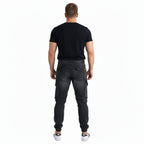 Schwarze Stretch Cargo Jogger (ZCD-02BLK) – bebaboon