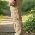 Cargo-Twillhose – Khaki – Stretch. ZCT-01KH