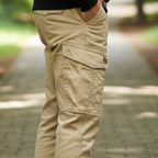 Cargo-Twillhose – Khaki – Stretch. ZCT-01KH