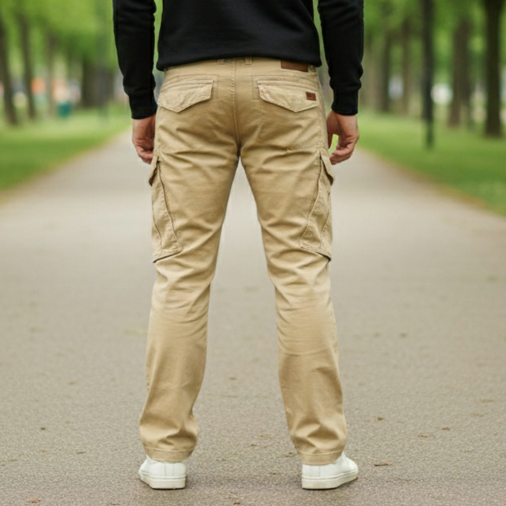 Cargo-Twillhose – Khaki – Stretch. ZCT-01KH