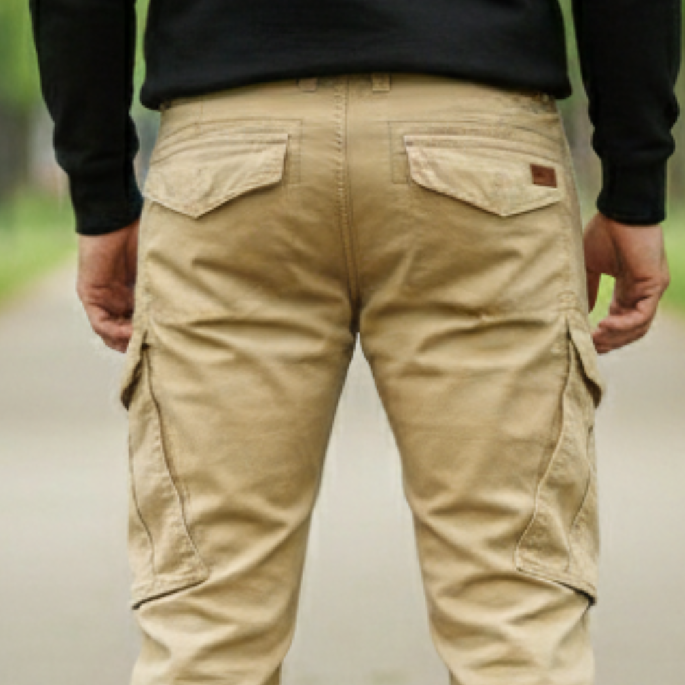 Cargo-Twillhose – Khaki – Stretch. ZCT-01KH