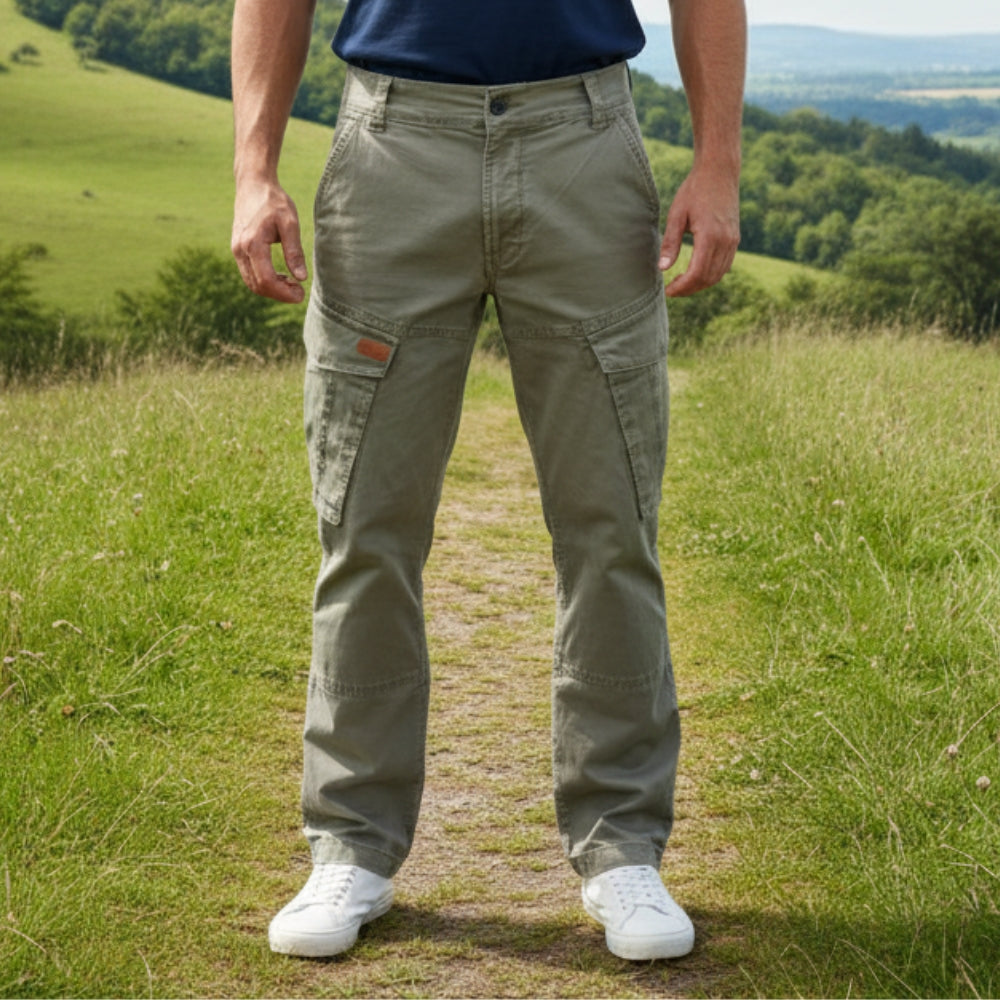 Cargo-Twillhose – Dunkeloliv – Stretch. ZCT-01DO