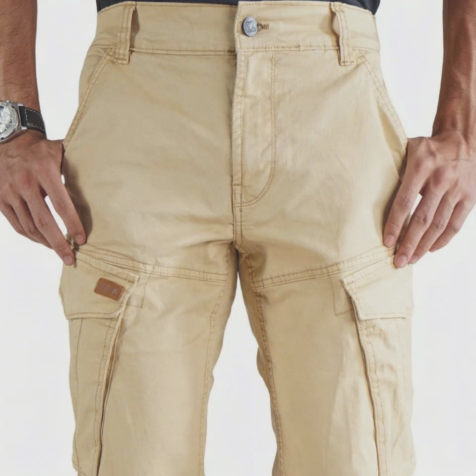Cargo-Twillhose – Khaki – Stretch. ZCT-01KH